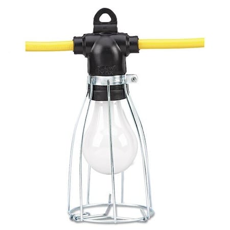 Southwire Coleman Cable Cord-O-Lite Temporary String Lights w/Metal Guard, 15 amps, 12/3 AWG, 50FT 07538